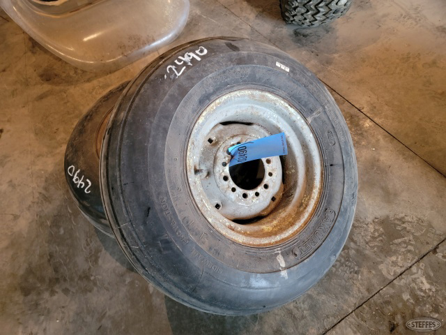 (2) 11L-15 implement tires on 8-bolt steel rims